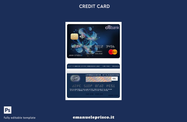modello di carta mastercard della banca Citi della Costa d'Avorio in stile verif